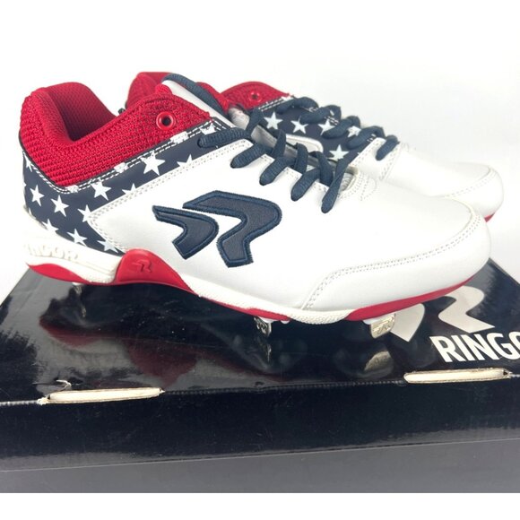 Ringor Women's Softball Cleats American Spirit 2019 Limited Edition Spikes size - Picture 1 of 10